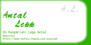 antal lepp business card